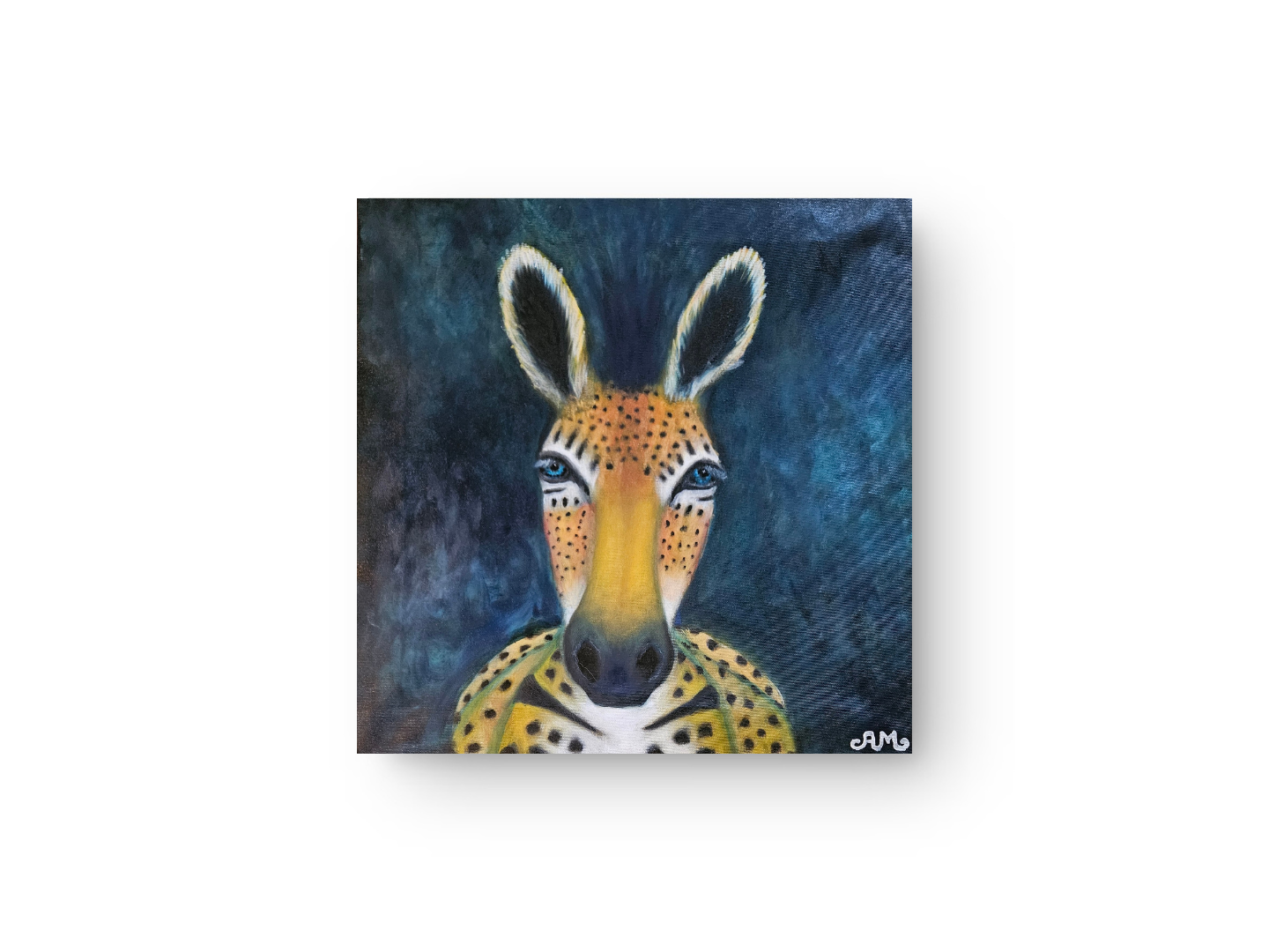 Originalt maleri "Jagten på Balance" 50 x 50 cm