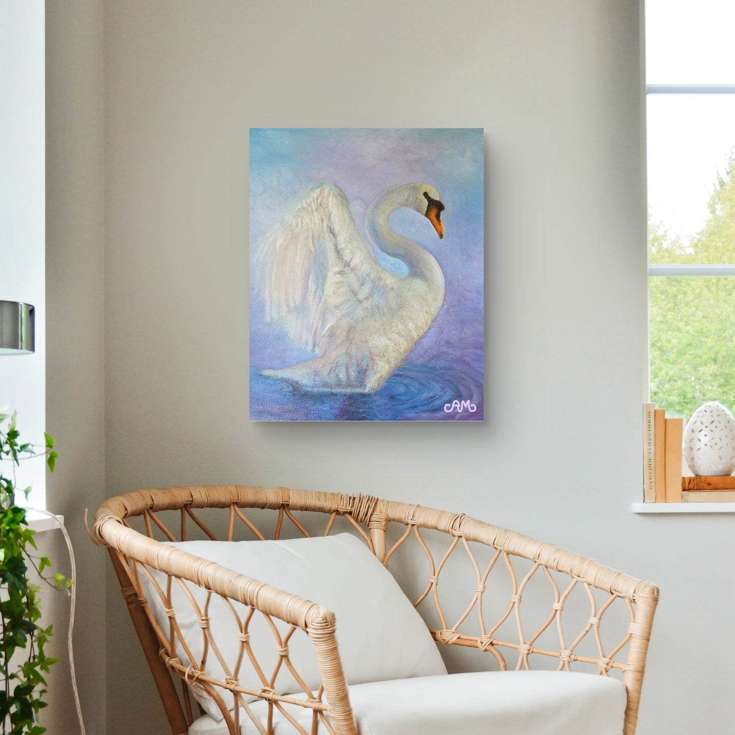 Print på lærred 40 x 50 cm – Svanens Styrke