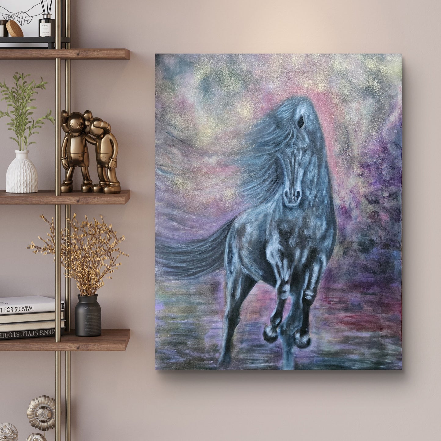 Originalt maleri "Skyggernes Styrke" 70x90 cm