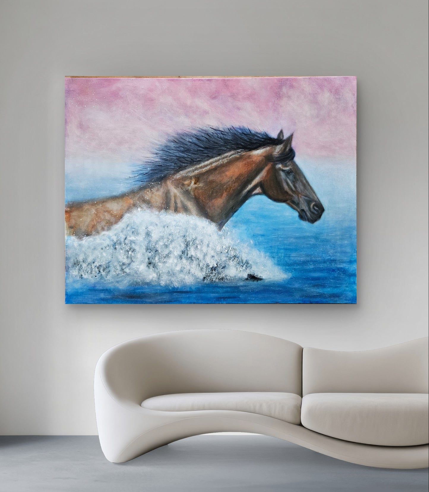Originalt maleri "Frihedens Bølge" 90x70 cm