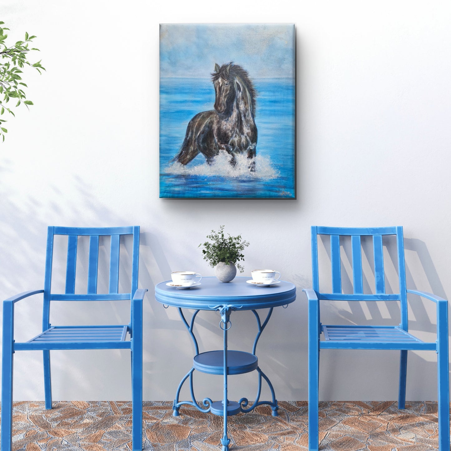 Originalt maleri "Mørkets Vinger" 70x90 cm