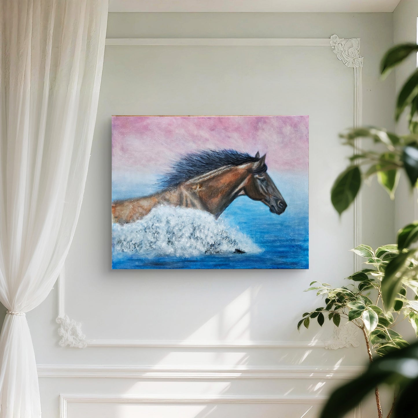 Originalt maleri "Frihedens Bølge" 90x70 cm