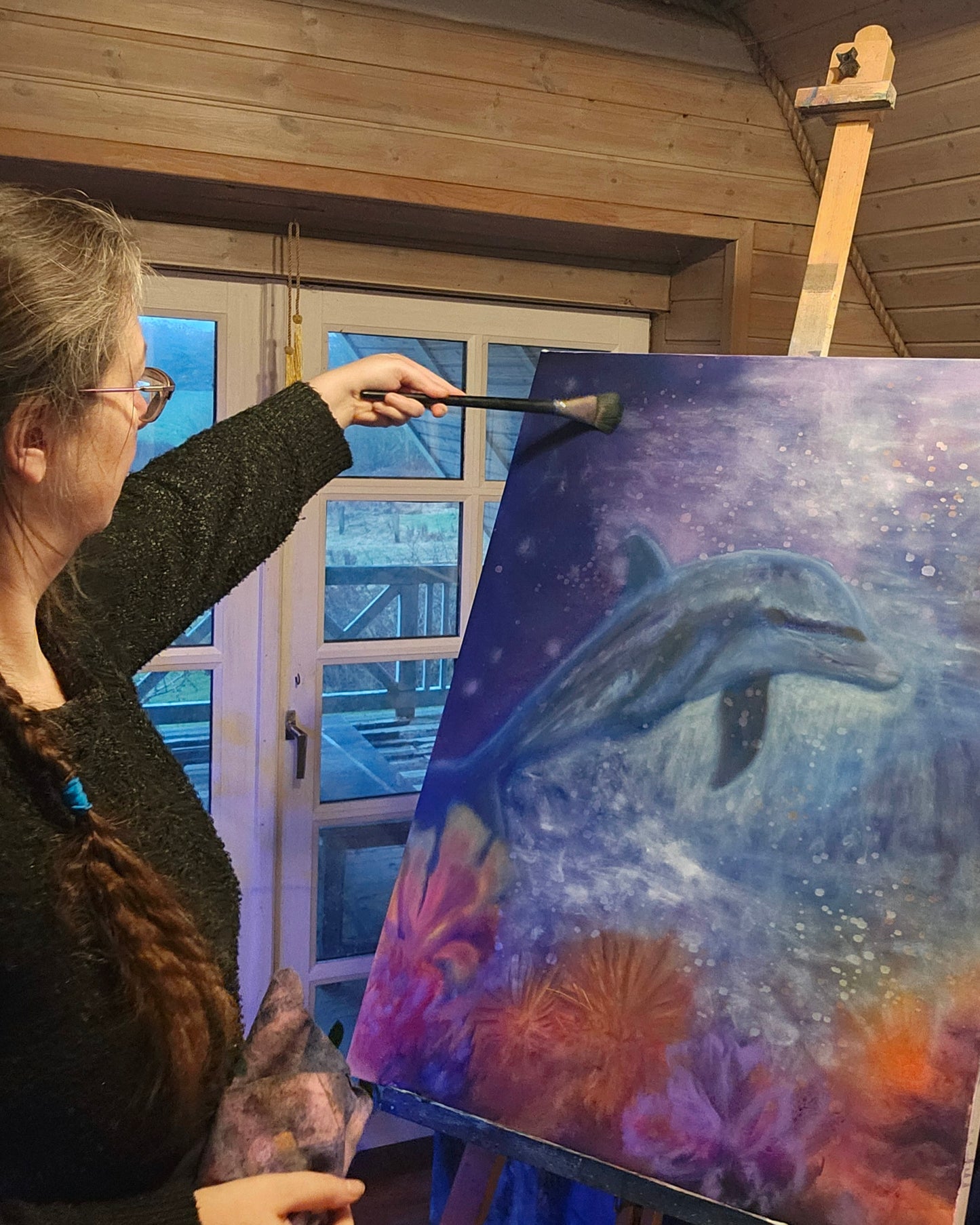 Originalt maleri "Lyset Finder Vej" 70x90 cm