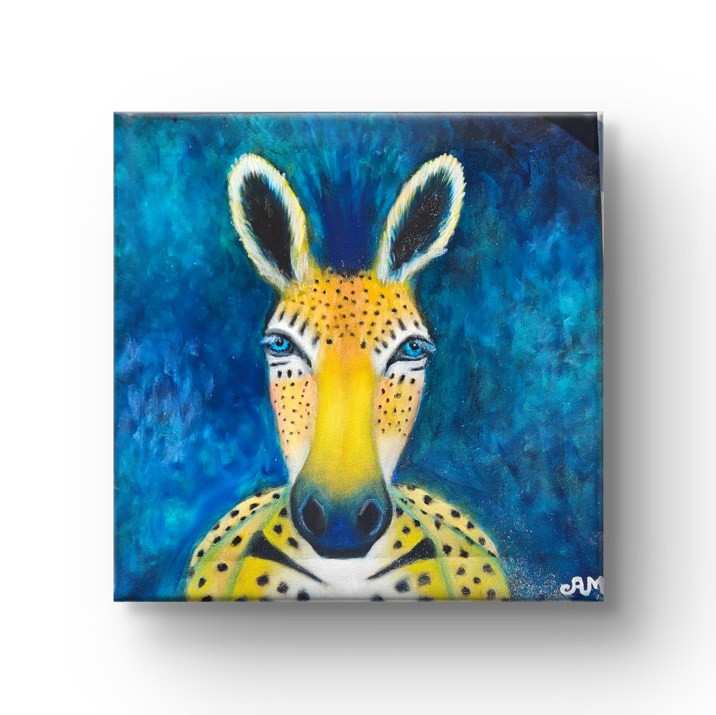 Originalt maleri "Jagten på Balance" 50 x 50 cm