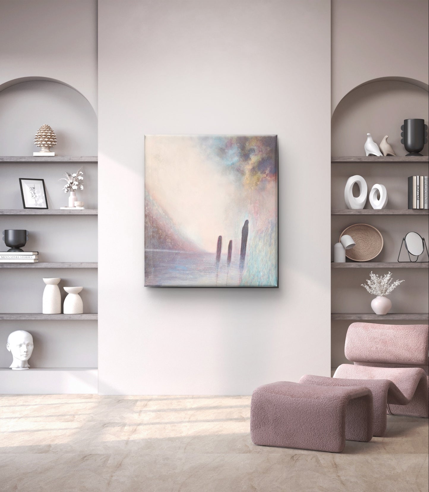 Originalt maleri "Lyset i Skyggerne" 90x100 cm