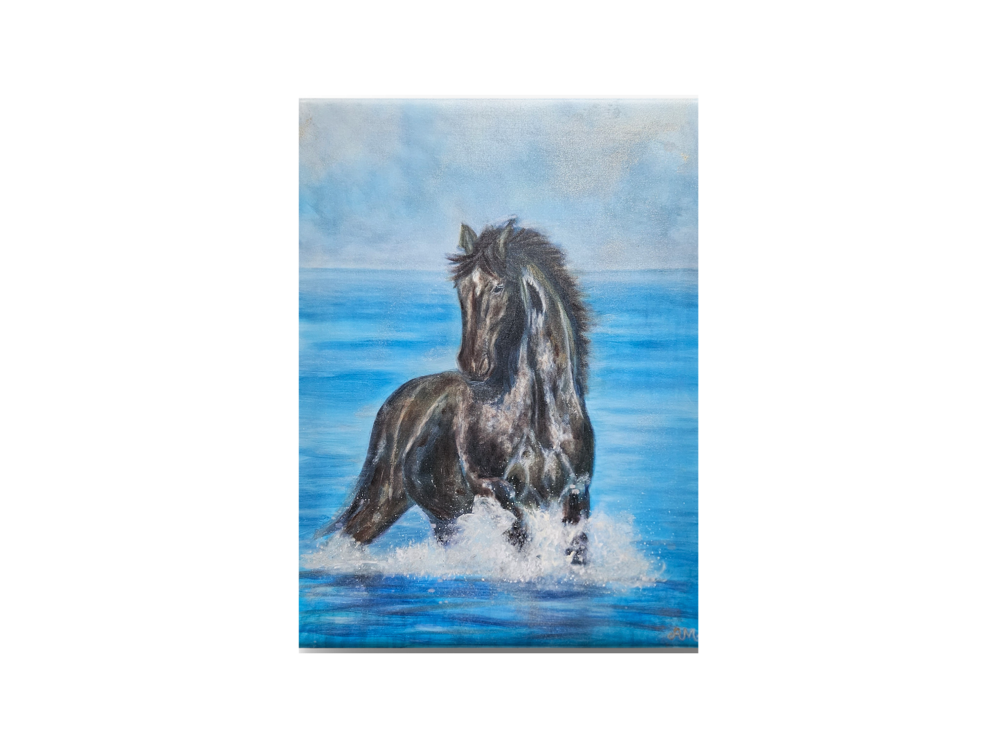 Originalt maleri "Mørkets Vinger" 70x90 cm