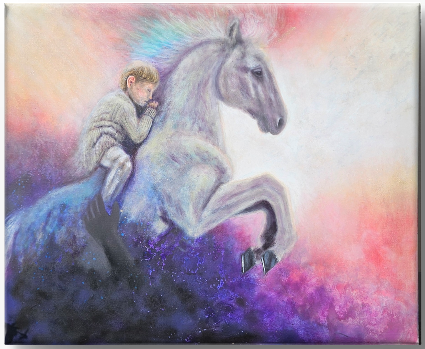 Originalt maleri "Redningen" 100x120 cm