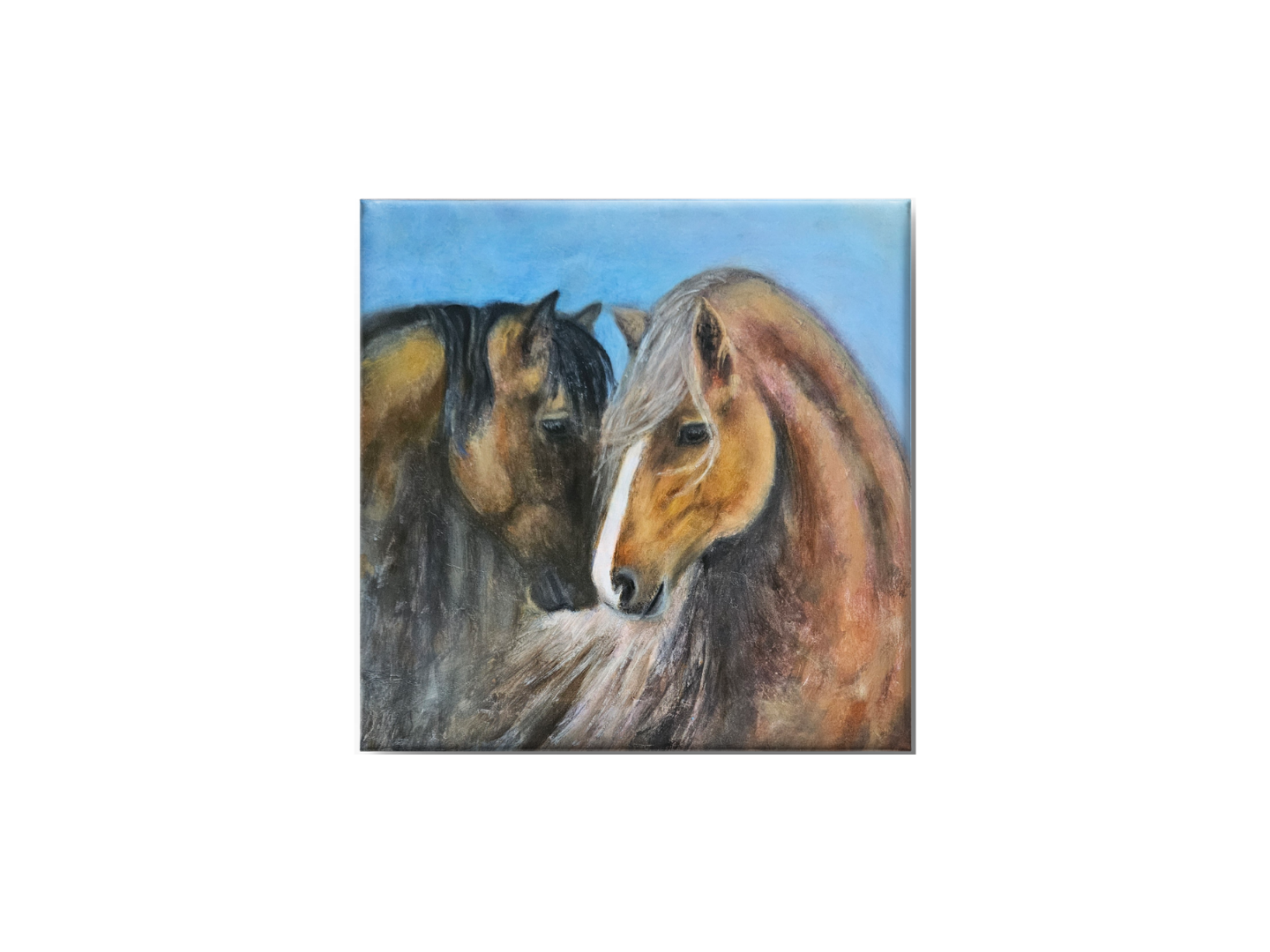 Originalt maleri "Tavshedens Sang" 50x50 cm