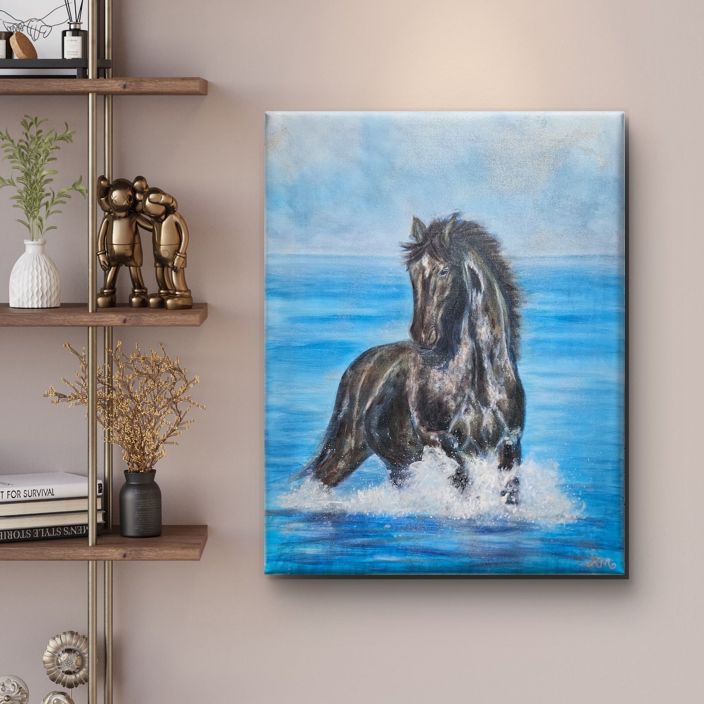 Originalt maleri "Mørkets Vinger" 70x90 cm