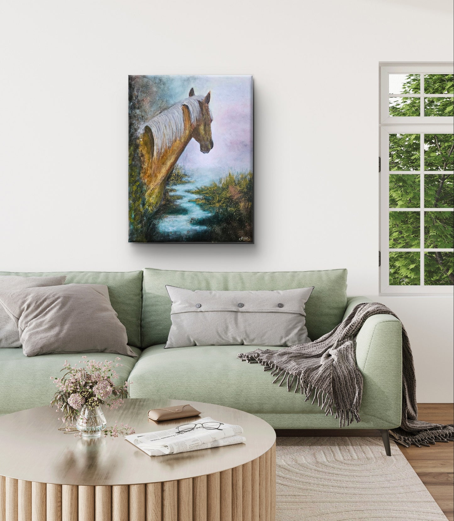 Originalt maleri "Overgang" 60x80 cm