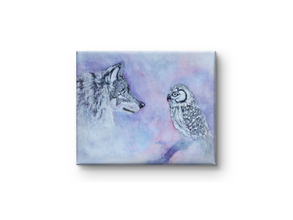 Originalt oliemaleri "Den Magiske Dialog" 50x60 cm