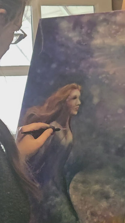 Originalt maleri "Stilhedens Kald" 60x80 cm