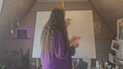 Originalt maleri "Redningen" 100x120 cm