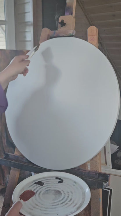 Originalt maleri "Nimue" 60ø cm