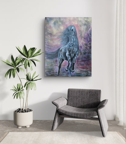 Originalt maleri "Skyggernes Styrke" 70x90 cm