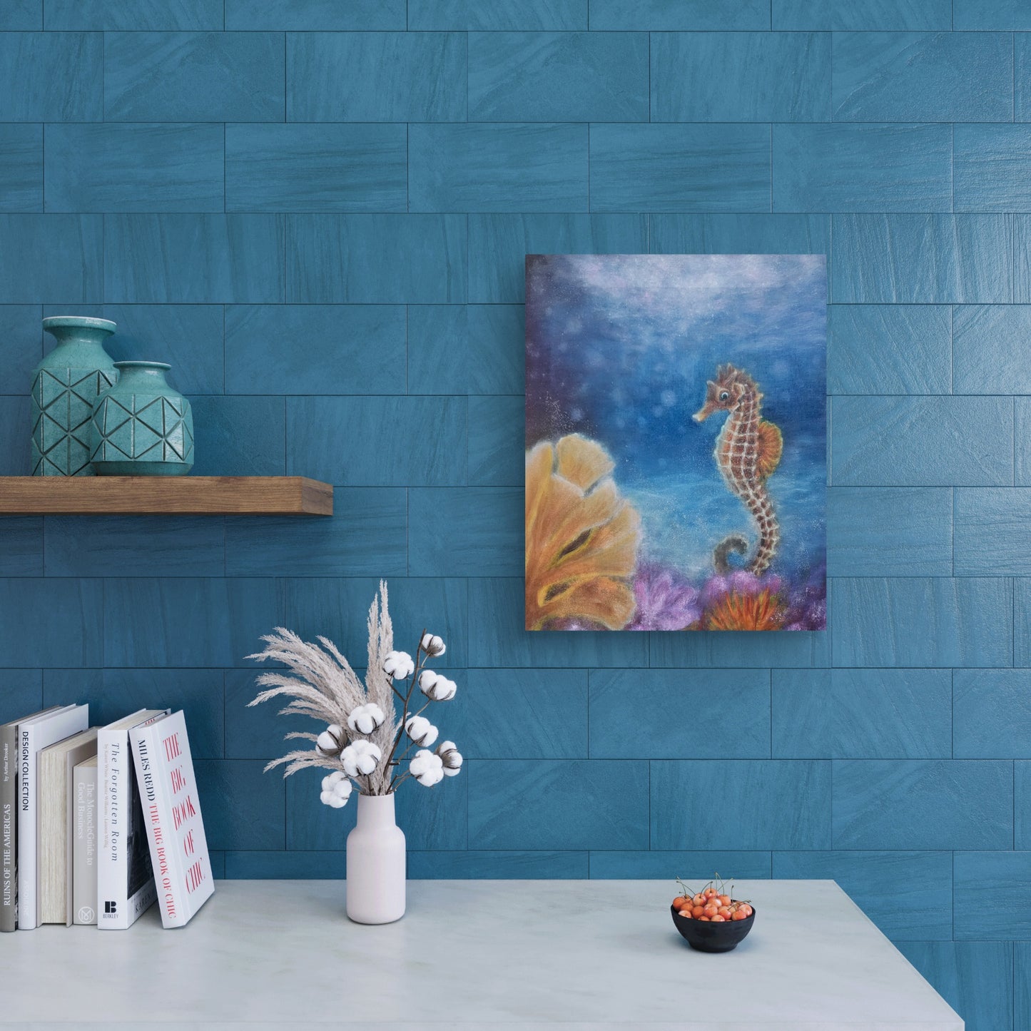 Originalt oliemaleri "Havets Hjerte" 40x50 cm