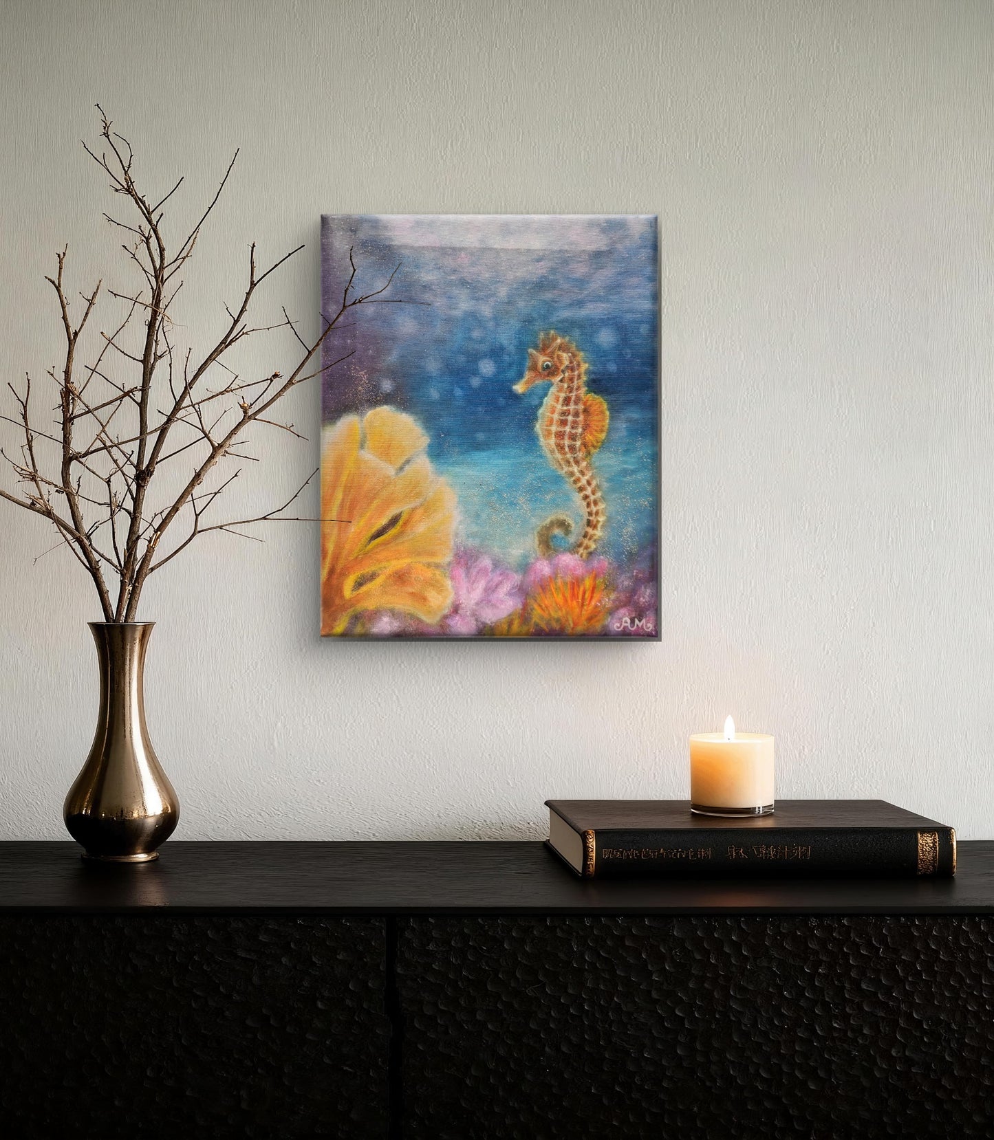 Originalt oliemaleri "Havets Hjerte" 40x50 cm