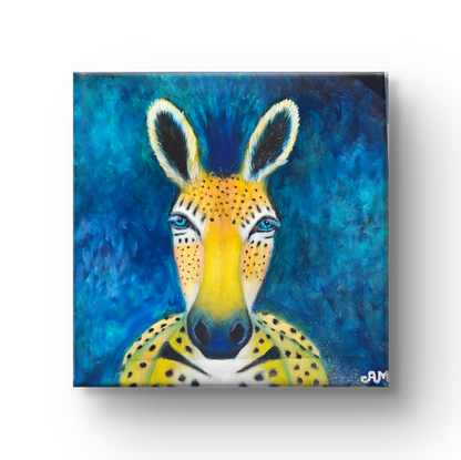 Originalt maleri "Jagten på Balance" 50 x 50 cm