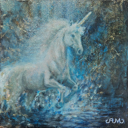 Originalt maleri "Calyra" 30x30 cm