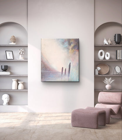 Originalt maleri "Lyset i Skyggerne" 90x100 cm