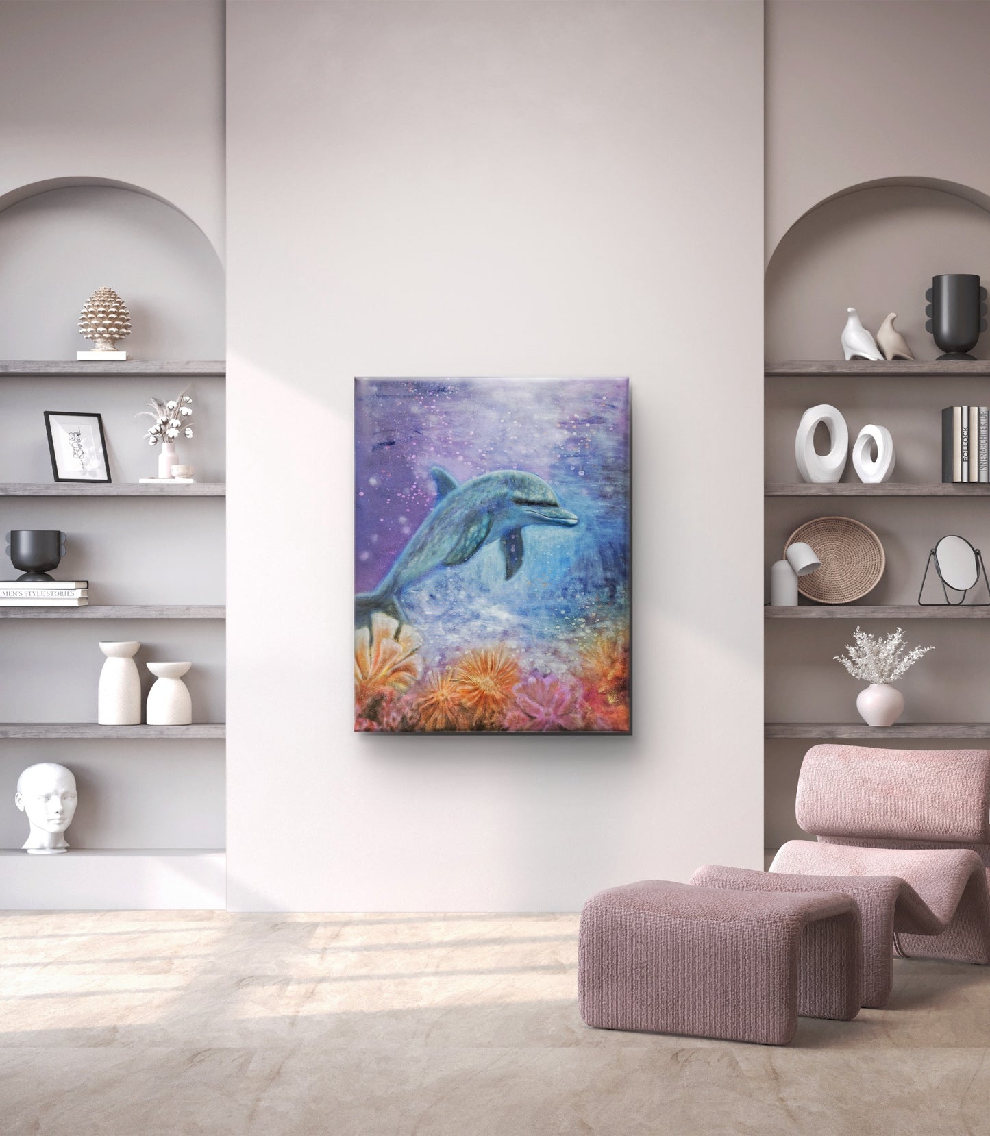 Originalt maleri "Lyset Finder Vej" 70x90 cm