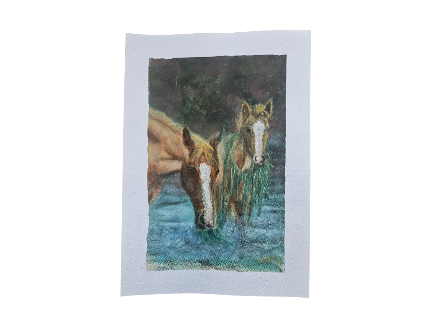 Originalt maleri "Camoufleret Charme" A3 papir