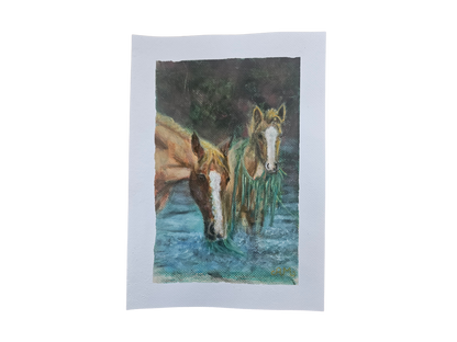 Originalt maleri "Camoufleret Charme" A3 papir