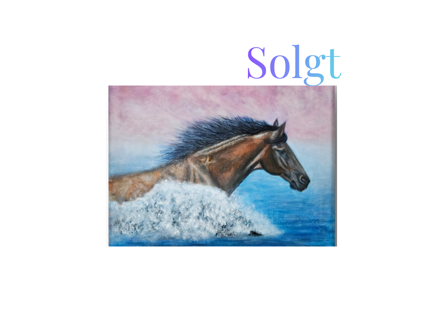 Originalt maleri "Frihedens Bølge" 90x70 cm