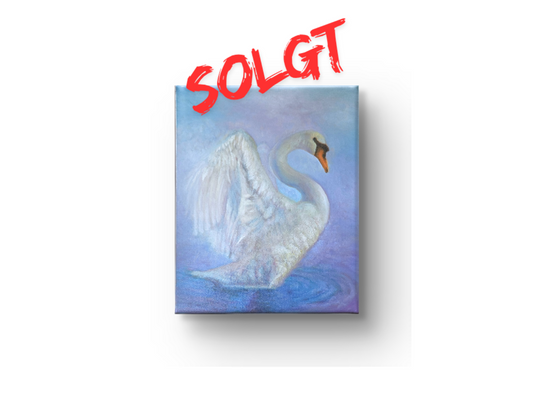 Originalt oliemaleri "Svanens Styrke" 40x50 cm