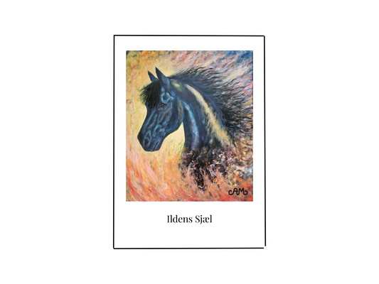 Kunstplakat med hvid kant - Ildens Sjæl