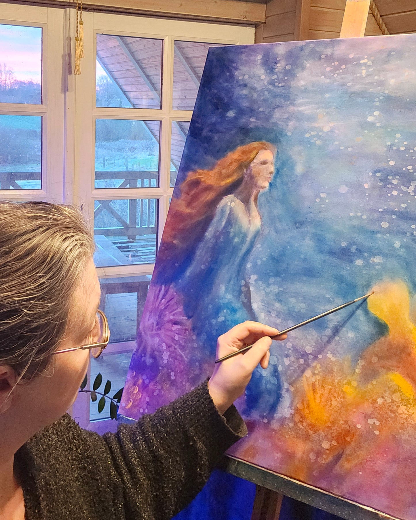 Originalt maleri "Stilhedens Kald" 60x80 cm