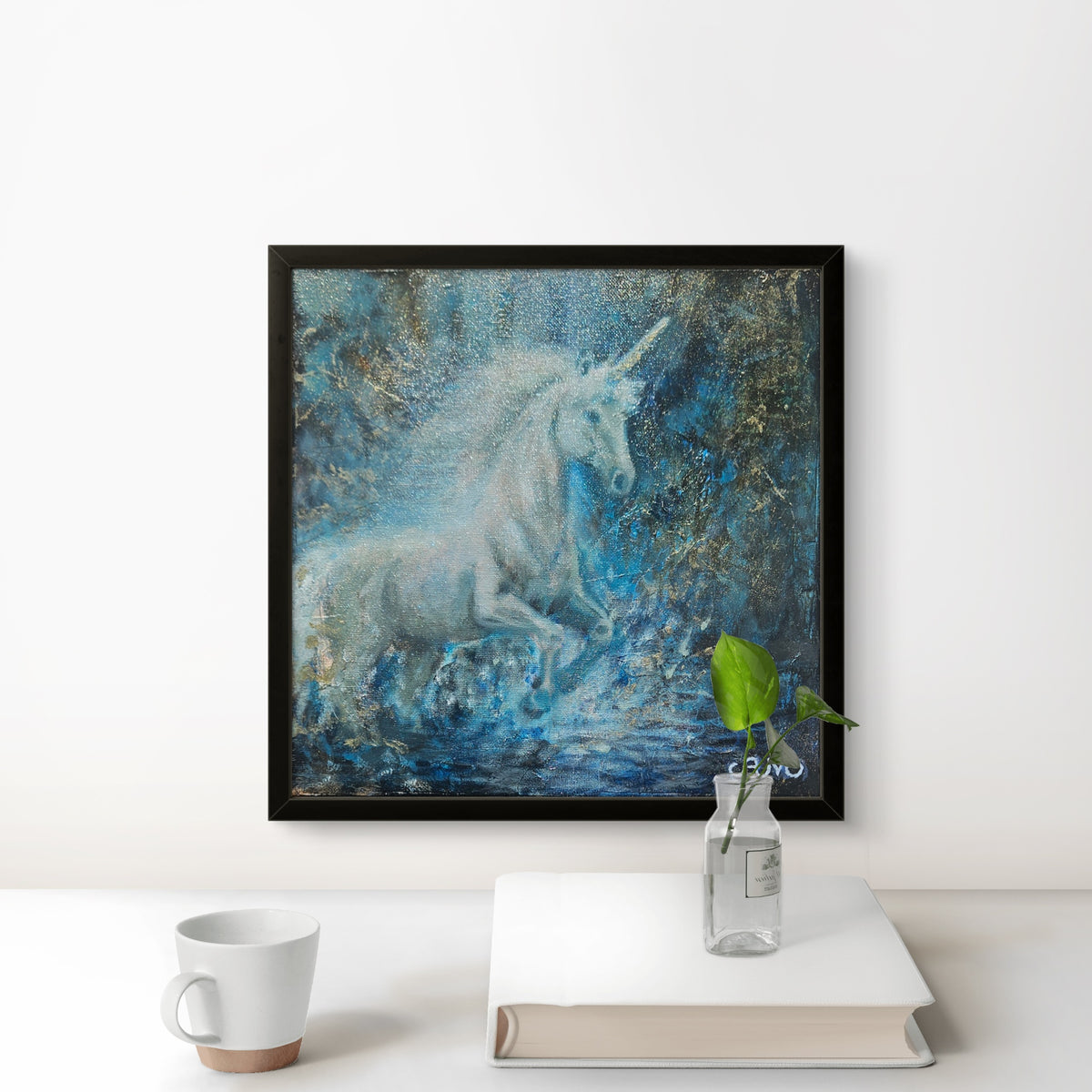 Originalt maleri "Calyra" 30x30 cm