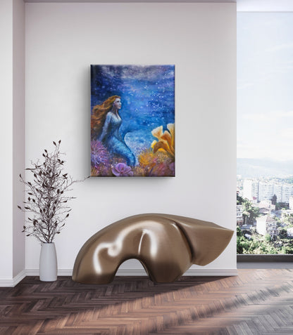 Originalt maleri "Stilhedens Kald" 60x80 cm