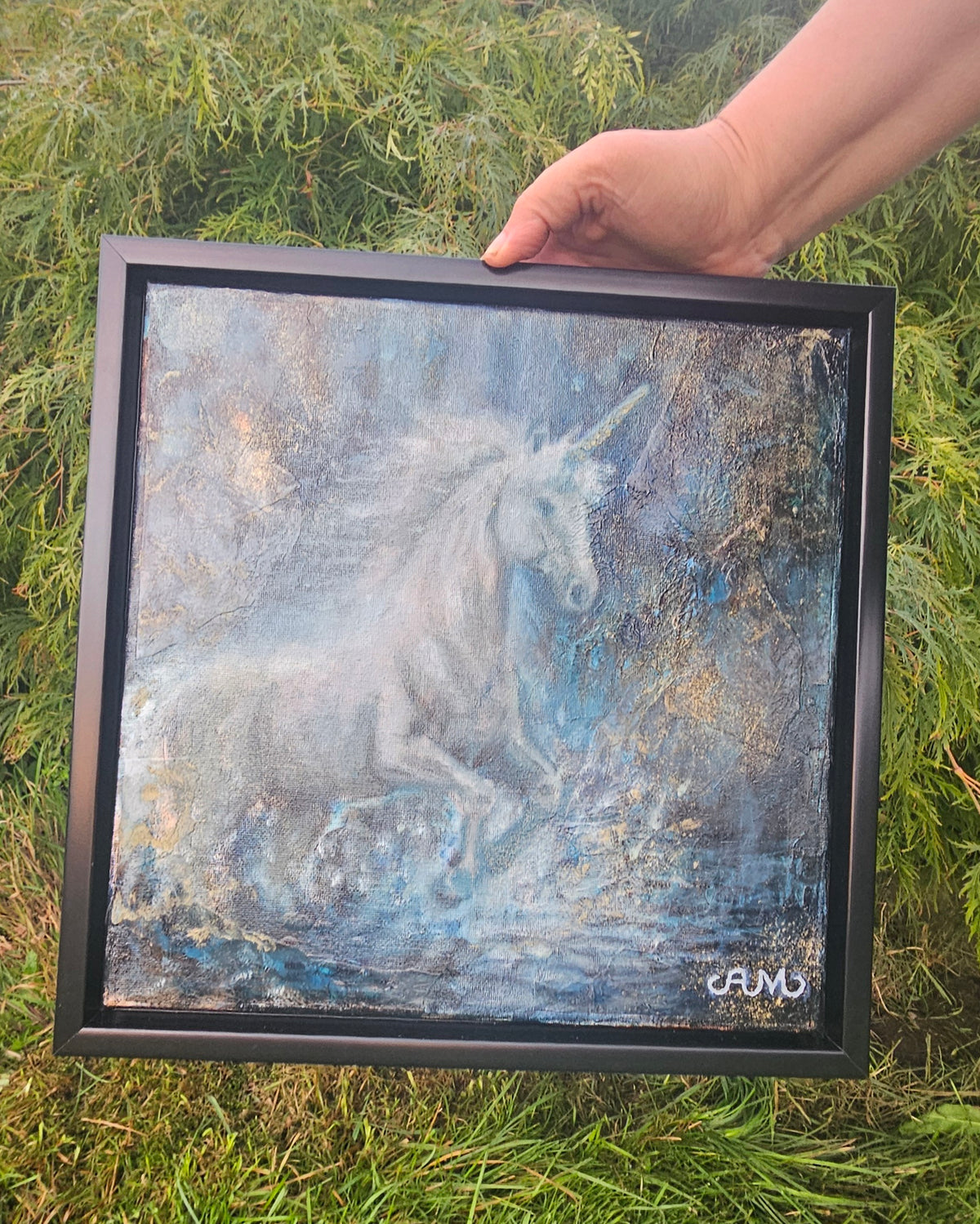 Originalt maleri "Calyra" 30x30 cm