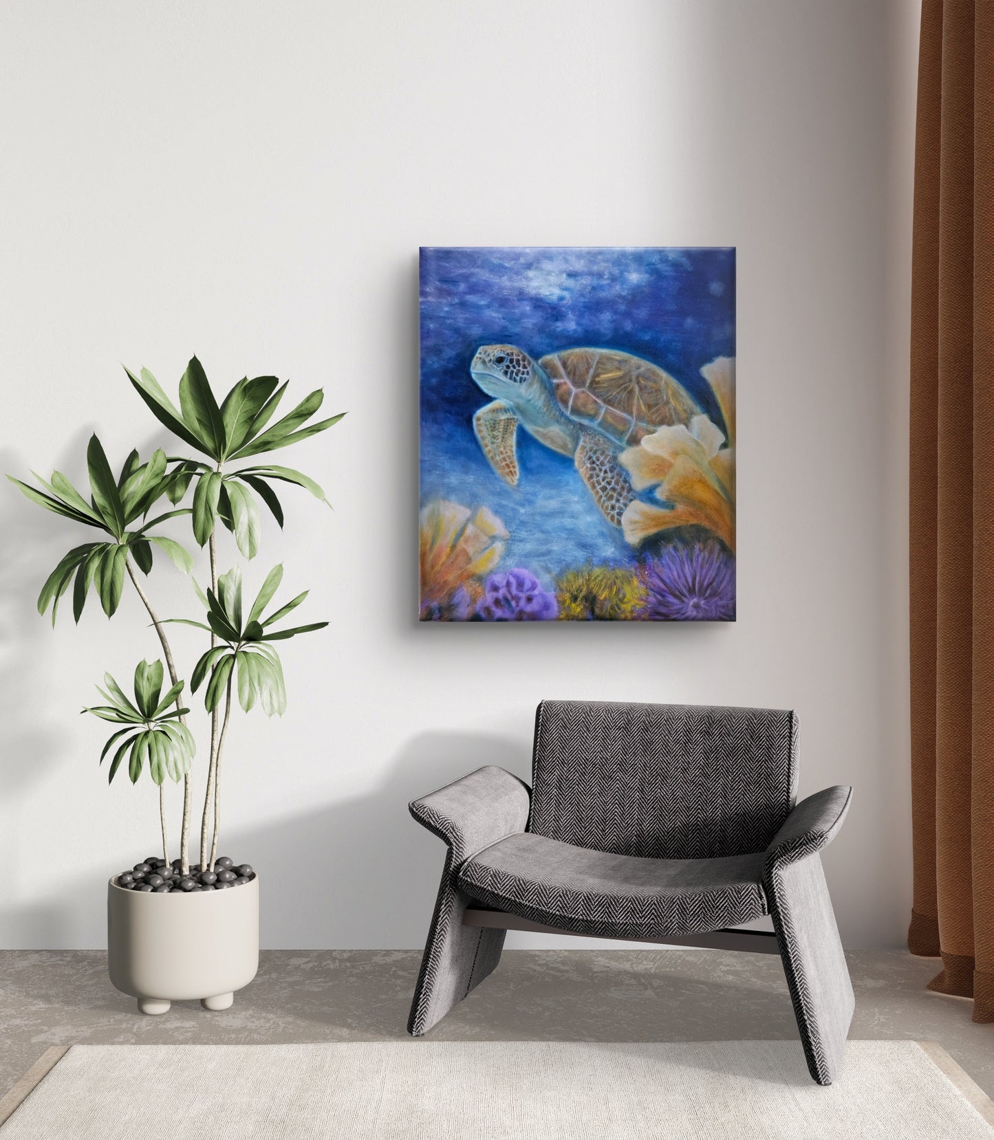 Originalt maleri "I Tidens Strøm" 60x70 cm