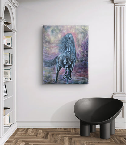 Originalt maleri "Skyggernes Styrke" 70x90 cm